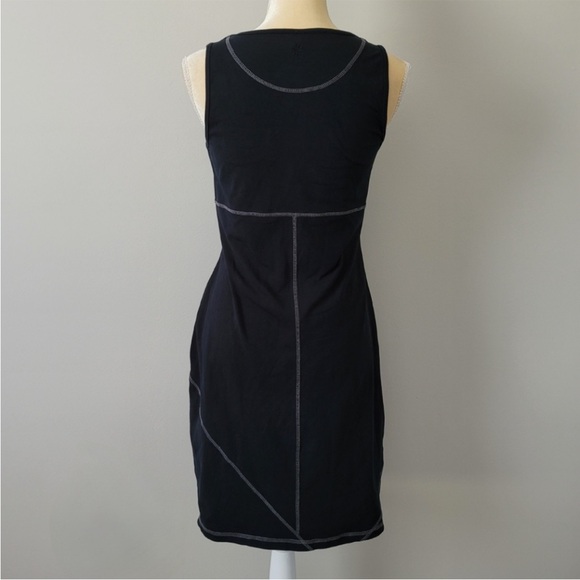 ATHLETA Black Organic Cotton Jersey Knit Sleeveless Tank Dress, M - Picture 2 of 11